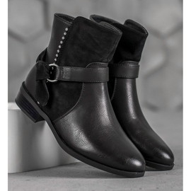 SDS Botas femininas negras preto 1