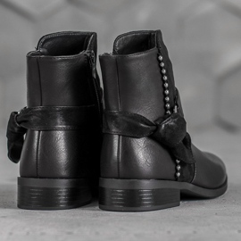 SDS Botas femininas negras preto 2