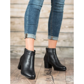 SHELOVET Botas clássicas de couro ecológico preto 1