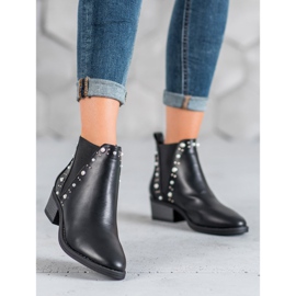Coco Perla Botas Com Pérolas preto 2