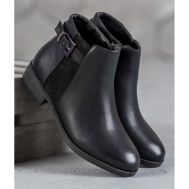 Abloom Botas de salto plano preto 1 Abloom Botas de salto plano preto 1