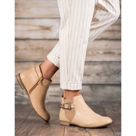 Sixth Sense Botas de couro ecológico com fivela marrom 2