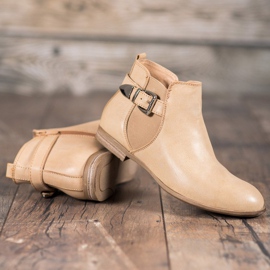 Sixth Sense Botas de couro ecológico com fivela marrom 1