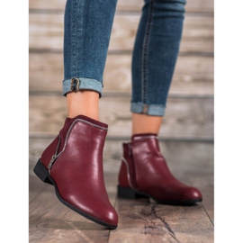 Anesia Paris Botas femininas marrons vermelho 1
