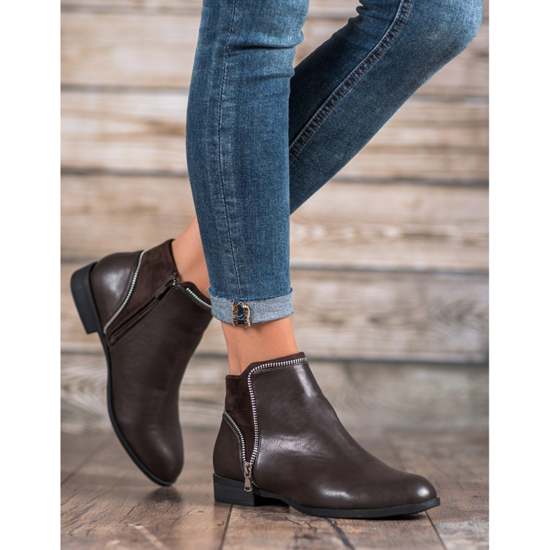 Anesia Paris Botas femininas marrons marrom 1