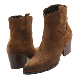 Botas de cowboy de camurça Gamis 3837 marrom 3