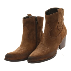 Botas de cowboy de camurça Gamis 3837 marrom 4