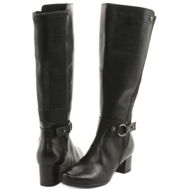 Caprice Botas extensíveis, largura XL 25526 pretas preto 4