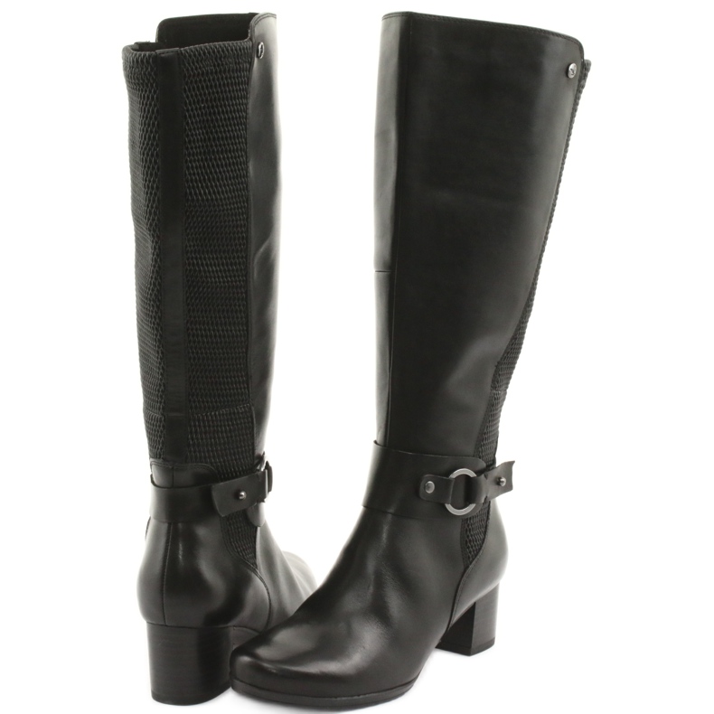 Caprice Botas extensíveis, largura XL 25526 pretas preto 4