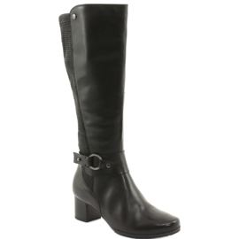 Caprice Botas extensíveis, largura XL 25526 pretas preto 1