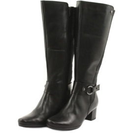 Caprice Botas extensíveis, largura XL 25526 pretas preto 3