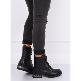 Botas pretas com tachas KL-599 Preto 2