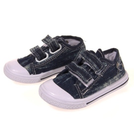 Tênis infantil unissex com velcro azul K3701 1