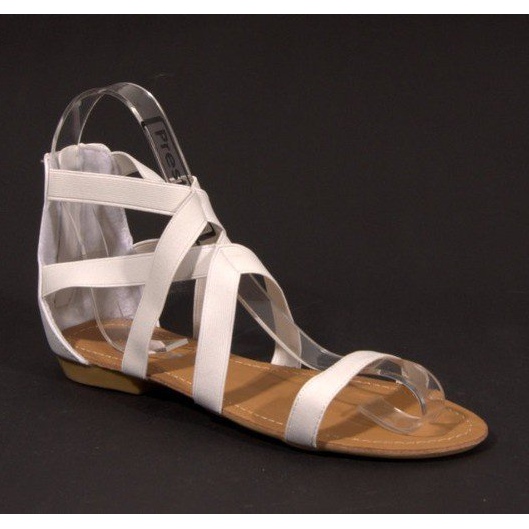 Sandálias romanas 5055 brancas branco 2