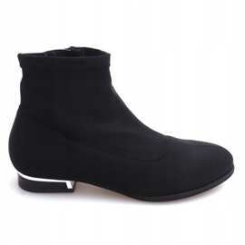 Botas elegantes de material 26003 Preto 2