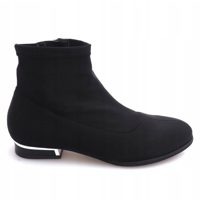 Botas elegantes de material 26003 Preto 2