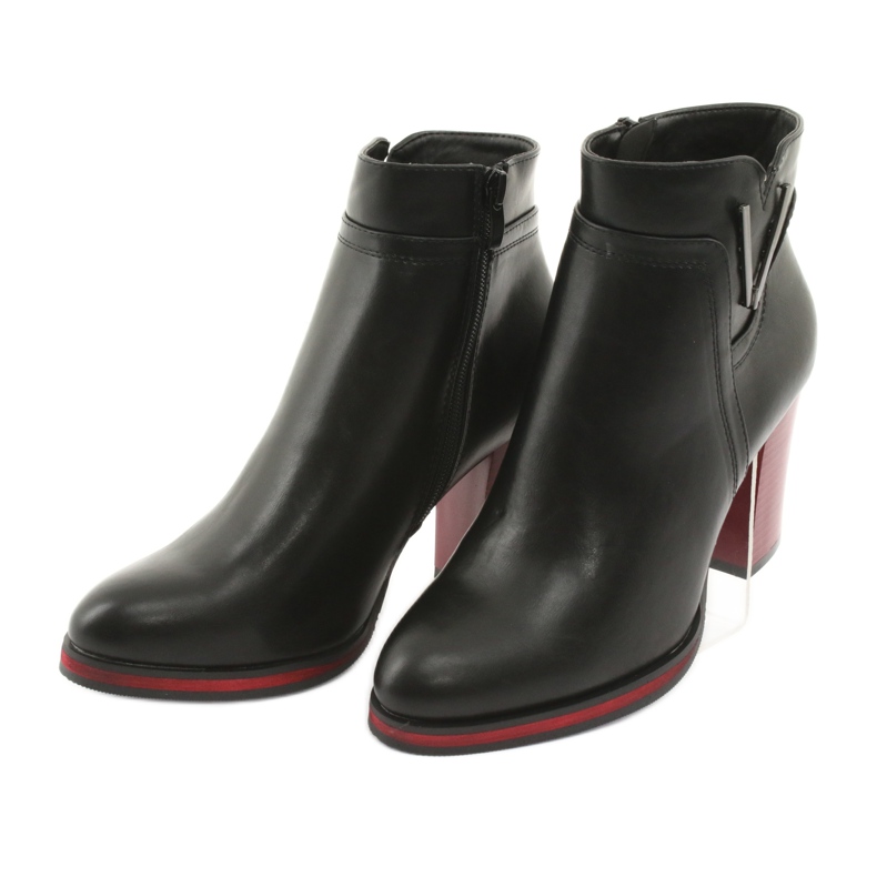 Botas pretas Sergio Leone 537 preto vermelho 3