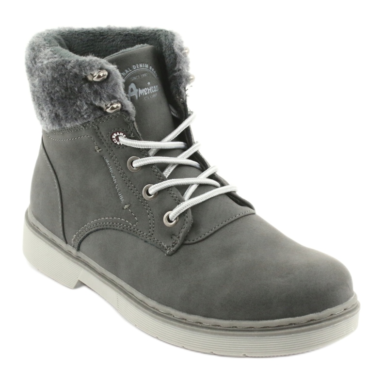 American Club Botas femininas, renda cinza -Ups, cinza RH47 1