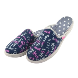 Calçados infantis coloridos Befado 707Y397 azul marinho rosa cinza 3