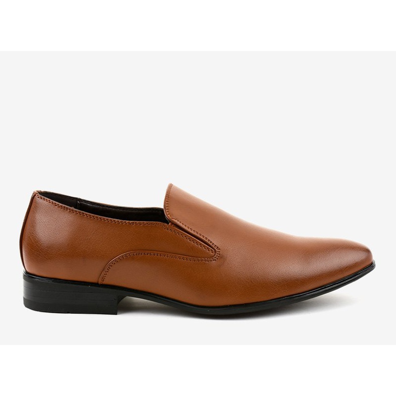 Sapatos baixos elegantes castanhos 6-317 mocassins marrom 2