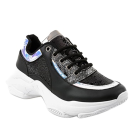 Sapatos esportivos femininos negros W-3117 preto 1