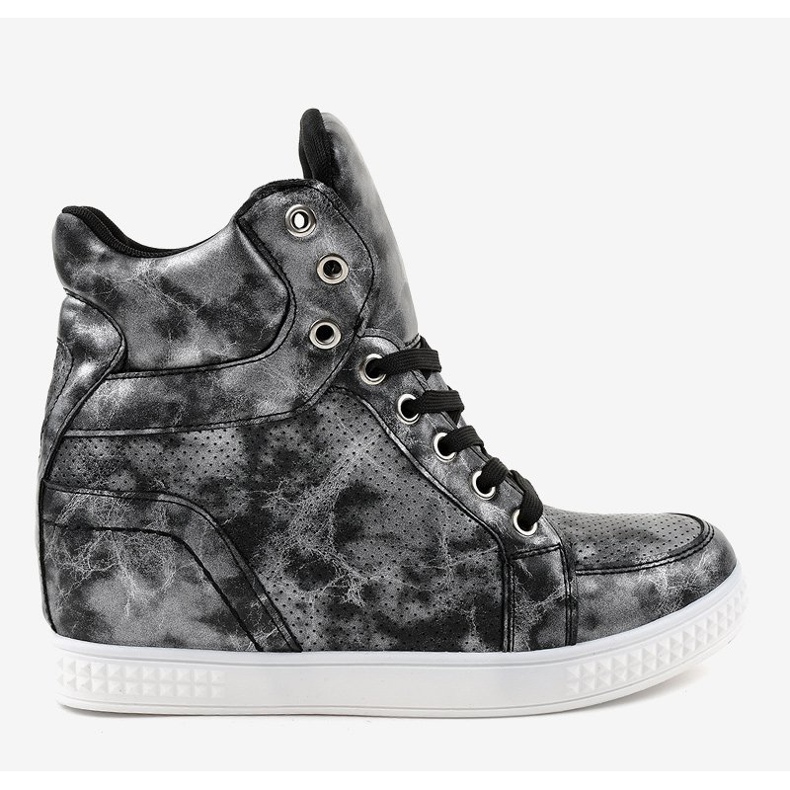 Tênis preto com cunhas amarradas ON001 2