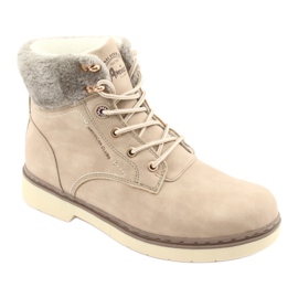 American Club American Boots Feminino Lace -up bege rh47 1