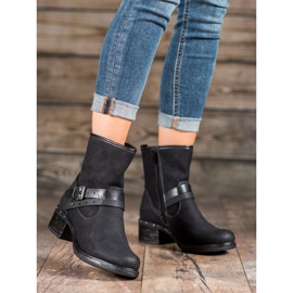 SHELOVET Botas altas com fivela preto 2