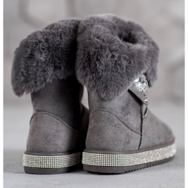 SHELOVET Botas de neve com zircônia cúbica cinza 1 SHELOVET Botas de neve com zircônia cúbica cinza 1