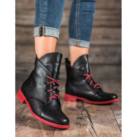 Filippo Botas amarradas em couro ecológico preto 1