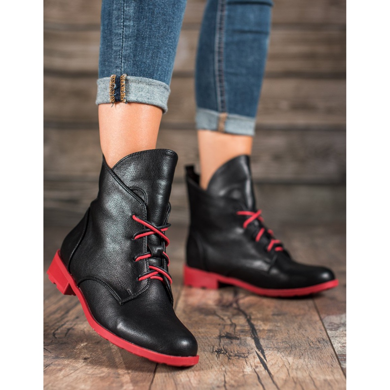 Filippo Botas amarradas em couro ecológico preto 1 Filippo Botas amarradas em couro ecológico preto 1