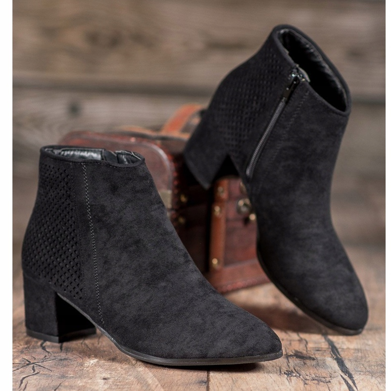 Filippo Botas de camurça de salto alto preto 1