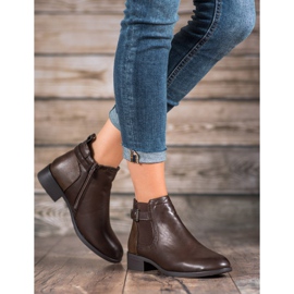 Anesia Paris Botas baixas femininas marrom 2