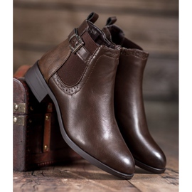 Anesia Paris Botas baixas femininas marrom 1