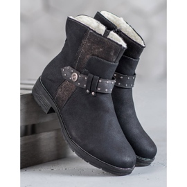 Super Me Botas quentes femininas preto 2