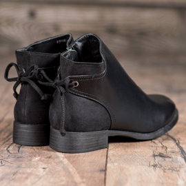 Abloom Botas com couro ecológico com laço preto 1