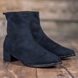 Small Swan Botas de camurça deslizantes azul 1