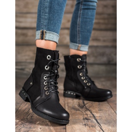 Seastar Botas de salto plano preto 1