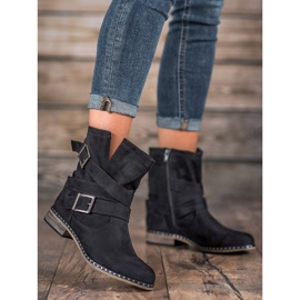 Corina Botas de camurça femininas preto 2