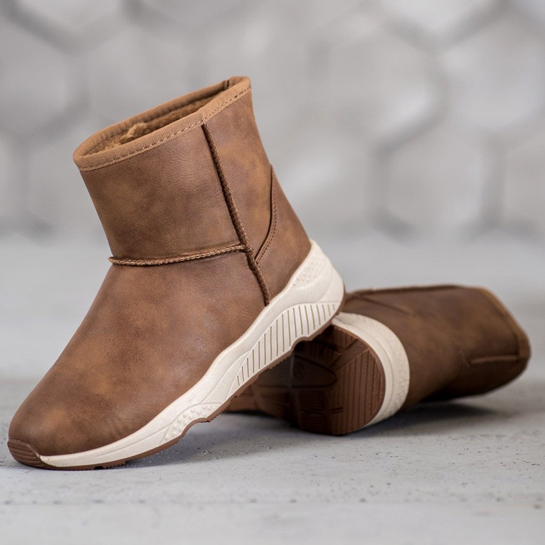 SHELOVET Botas de neve confortáveis marrom 1