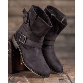 Corina Botas de camurça femininas cinza 1