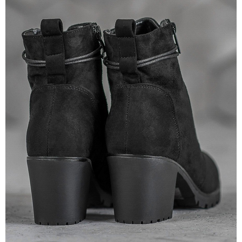 Super Me Botas amarradas na plataforma preto 1