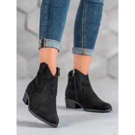 Filippo Botas de caubói de camurça preto 2