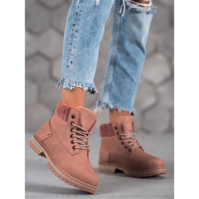 SHELOVET Trappers da moda rosa 2