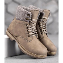 SHELOVET Trappers With Glitter bege 1