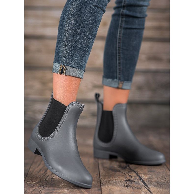 SHELOVET Botas de chuva calçadas cinza 1 SHELOVET Botas de chuva calçadas cinza 1