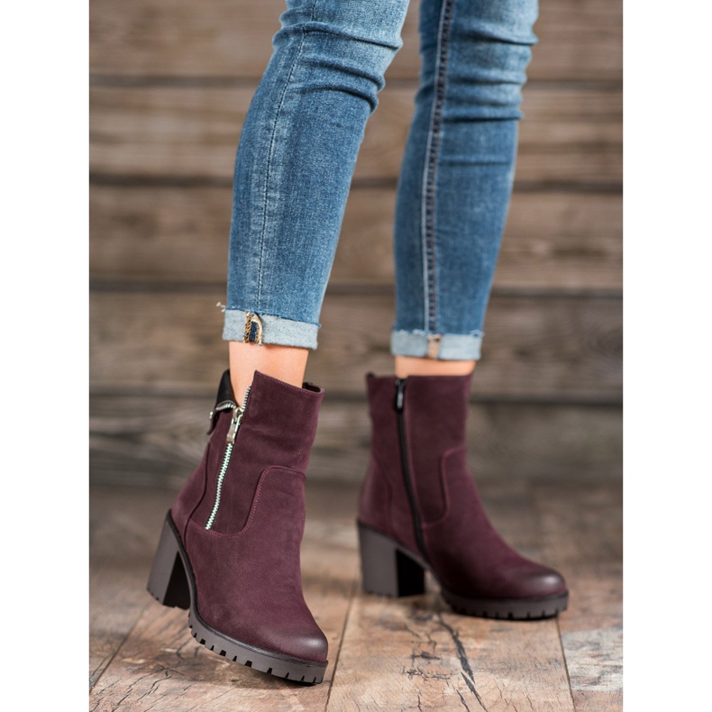 Botas VINCEZA marrom roxo 2