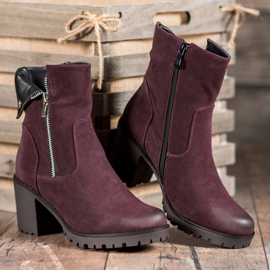 Botas VINCEZA marrom roxo 1