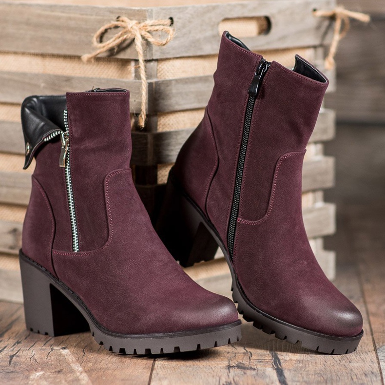 Botas VINCEZA marrom roxo 1