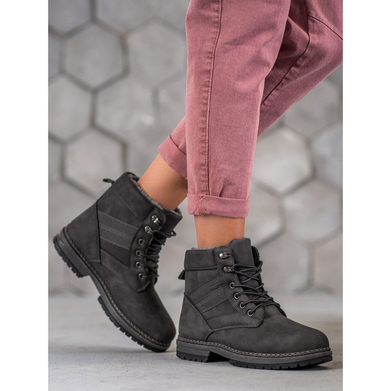 SHELOVET Botas de inverno cinza 1